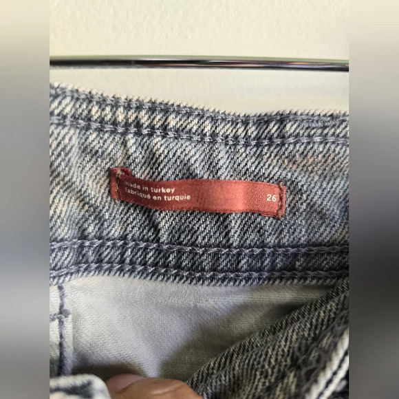 ANTHROPOLOGIE Pilcro Ultra High Rise Cropped Jeans,Grey/Peach Acid Wash, Size 26 - Picture 11 of 11